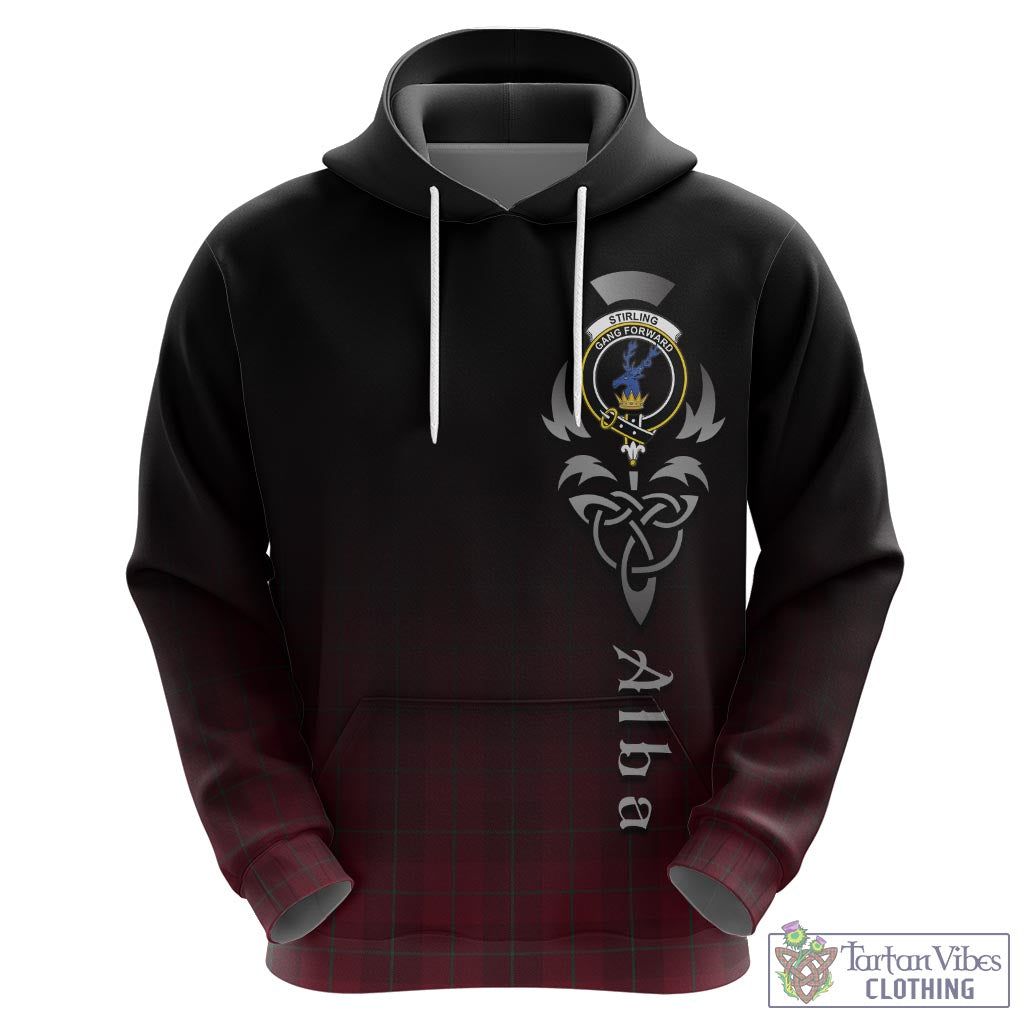 Tartan Vibes Clothing Stirling of Keir Tartan Hoodie Featuring Alba Gu Brath Family Crest Celtic Inspired