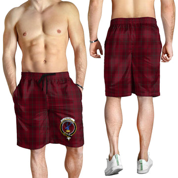 Stirling of Keir Tartan Mens Shorts with Family Crest