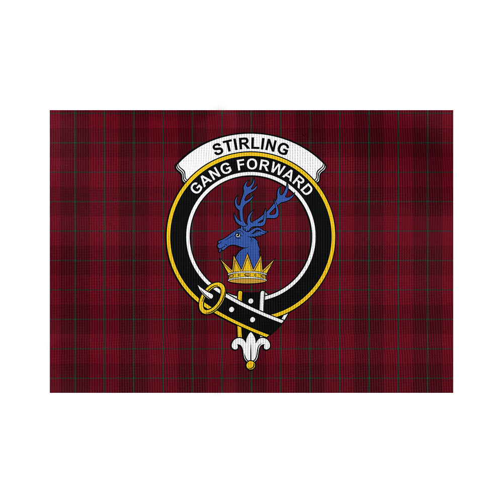 Stirling of Keir Tartan Flag with Family Crest - Tartan Vibes Clothing