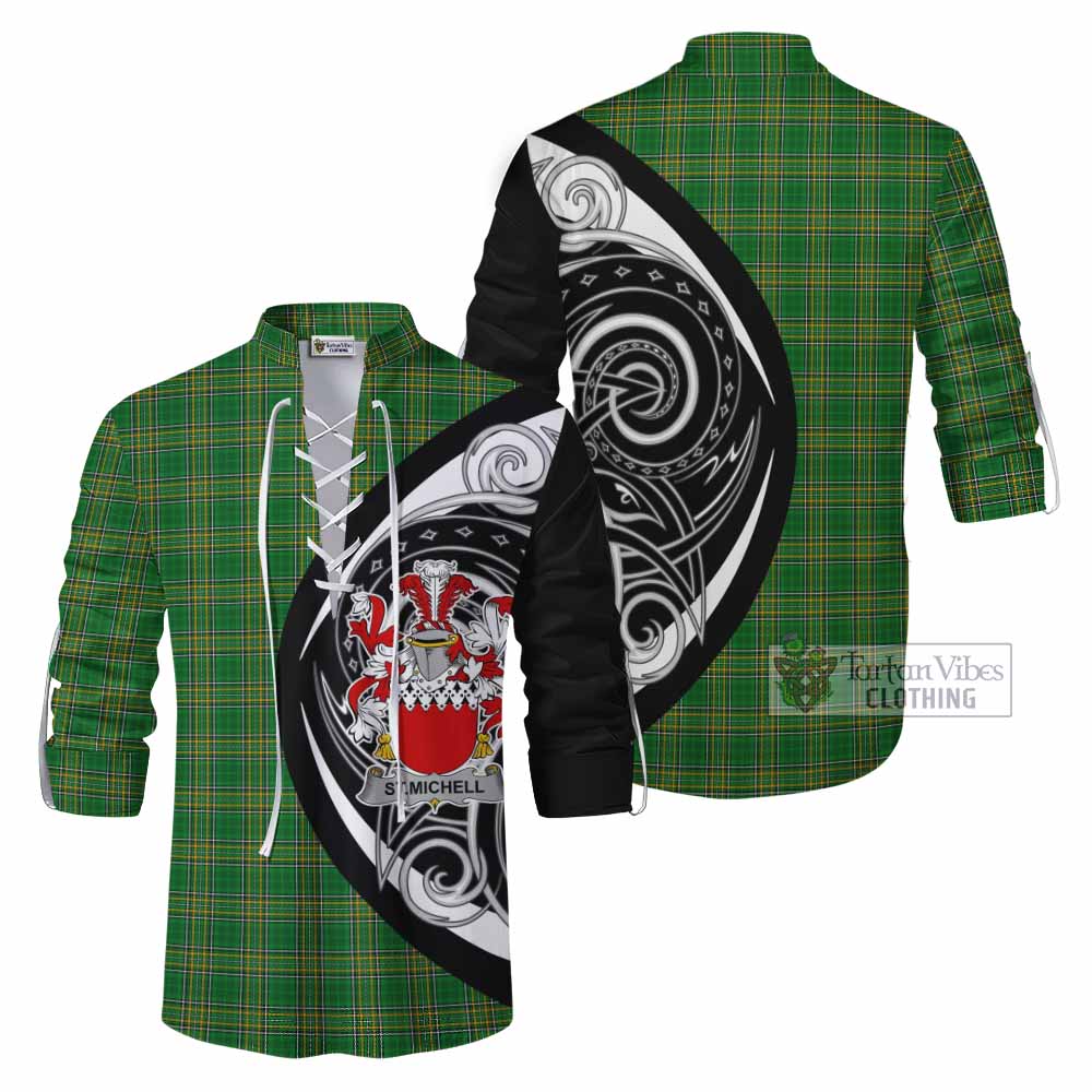 St.Michell Irish Clan Ghillie Kilt Shirt Celtic Circle Style - Tartan Vibes Clothing