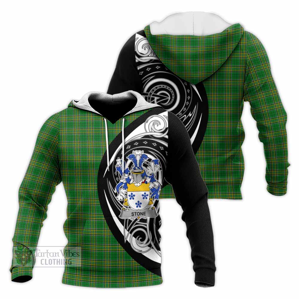 Stone Irish Clan Knitted Hoodie Celtic Circle Style - Tartan Vibes Clothing