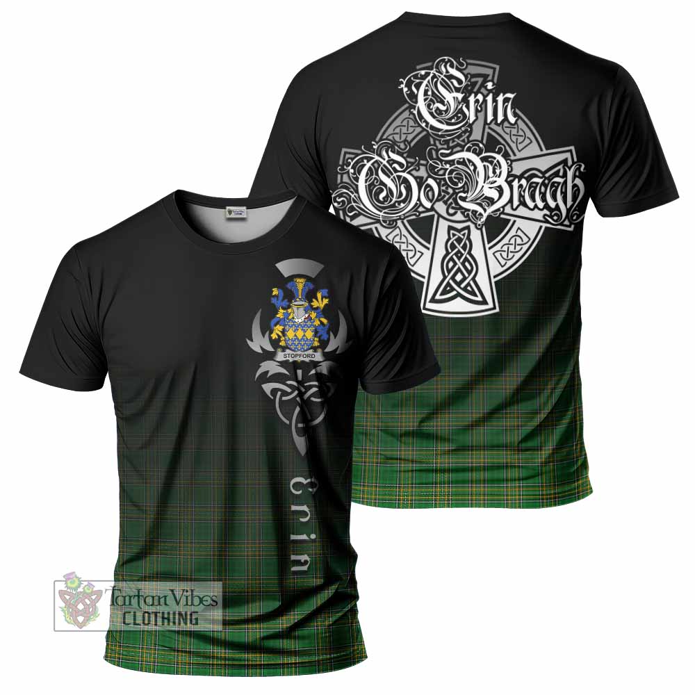 Stopford Irish Clan T-Shirt with Coat of Arms Erin Go Bragh Celtic Inspired - Tartan Vibes Clothing