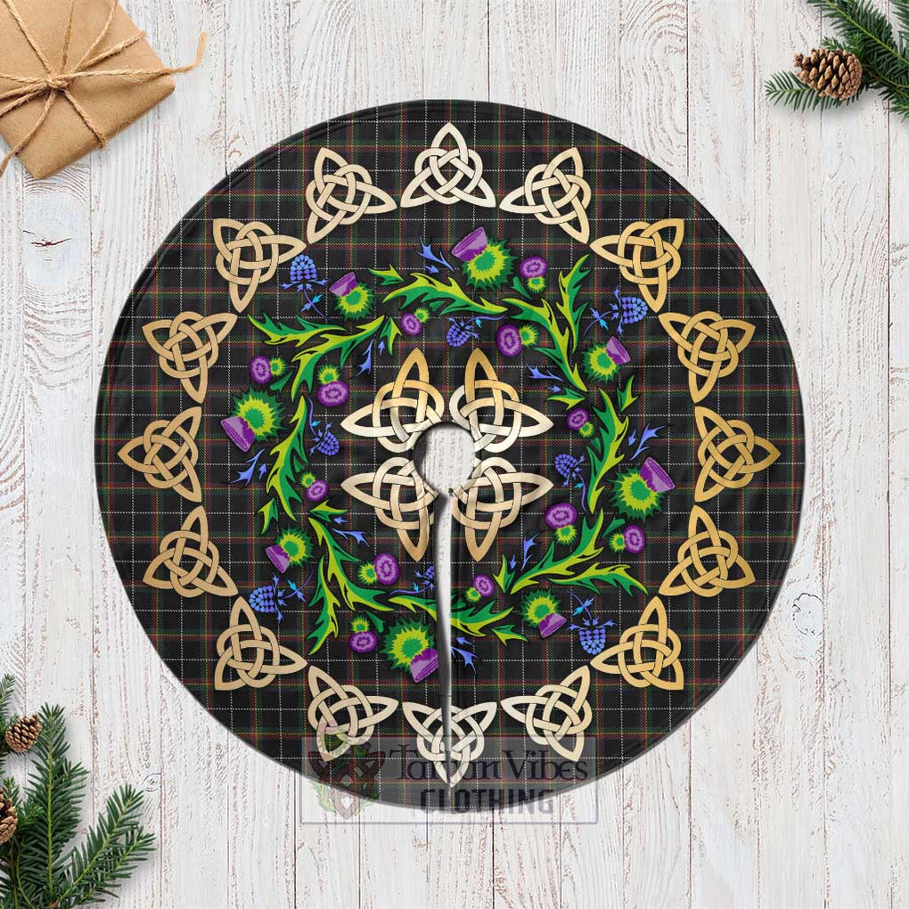 Stott Tartan Christmas Tree Skirt with Thistle Celtic Knot Style Casual Tree Skirts - Tartan Vibes Clothing