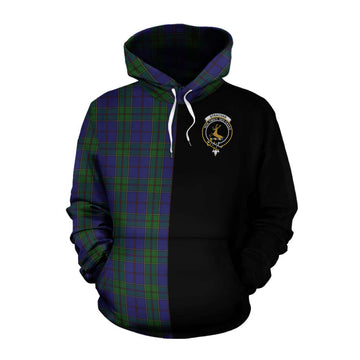 Strachan Tartan Cotton Hoodie with Family Crest and Half Of Me Style