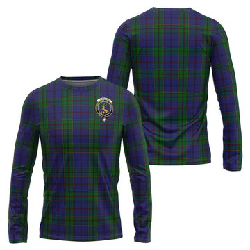 Strachan Tartan Long Sleeve T-Shirt with Family Crest