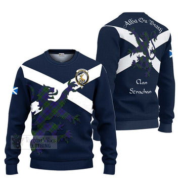 Strachan Tartan Lion Rampant Ugly Sweater Proudly Display Your Heritage with Alba Gu Brath and Clan Name