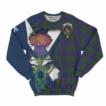 Strachan Tartan Family Crest Sweatshirt Scottish Thistle Celtic Inspired Unisex - Tartan Vibes Clothing