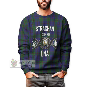 Strachan Tartan Sweatshirt with Family Crest DNA In Me Style