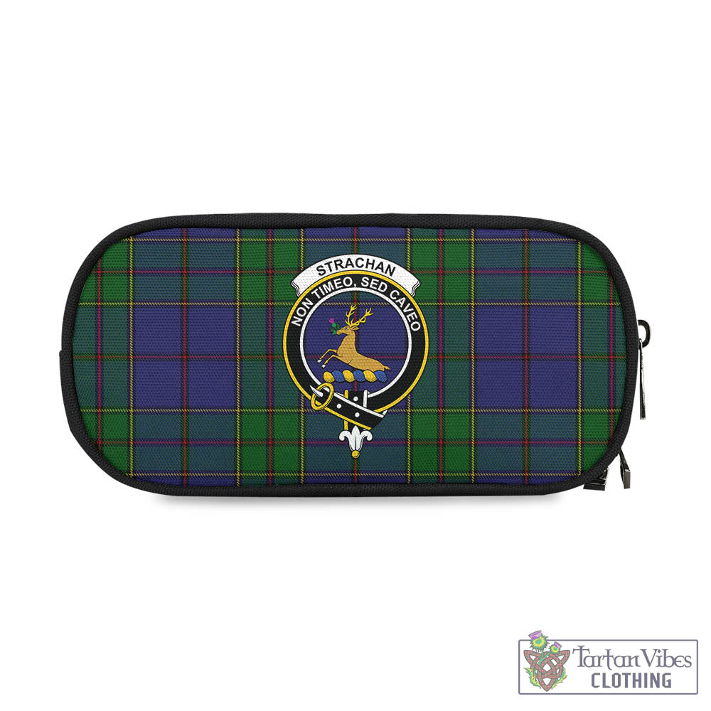 Tartan Vibes Clothing Strachan Tartan Pen and Pencil Case with Family Crest