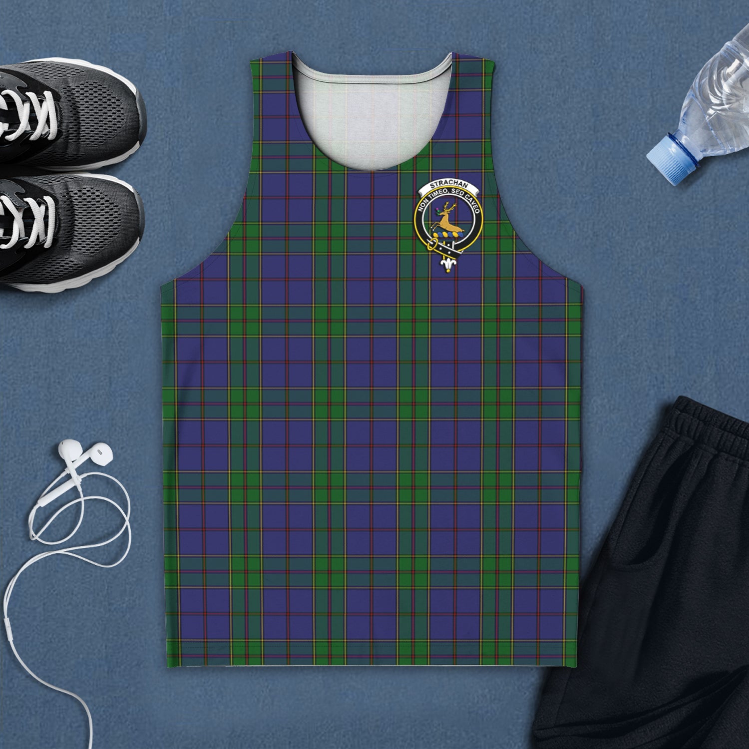 strachan-tartan-mens-tank-top-with-family-crest