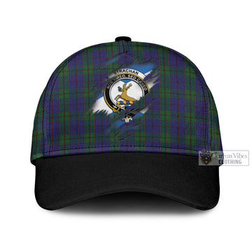 Strachan Tartan Classic Cap with Family Crest In Me Style