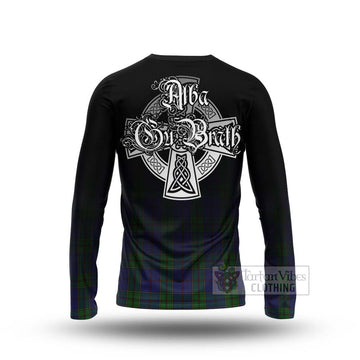 Strachan Tartan Long Sleeve T-Shirt Featuring Alba Gu Brath Family Crest Celtic Inspired