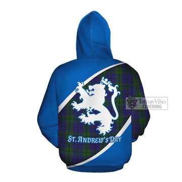 Strachan Family Crest Tartan Cotton Hoodie Celebrate Saint Andrew's Day in Style