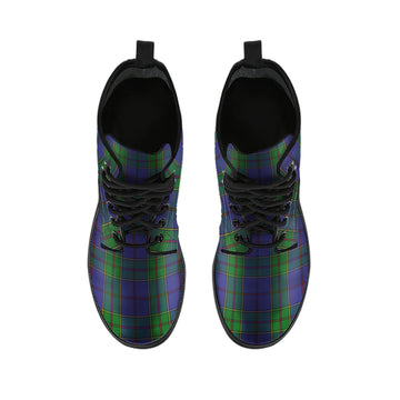 Strachan Tartan Leather Boots