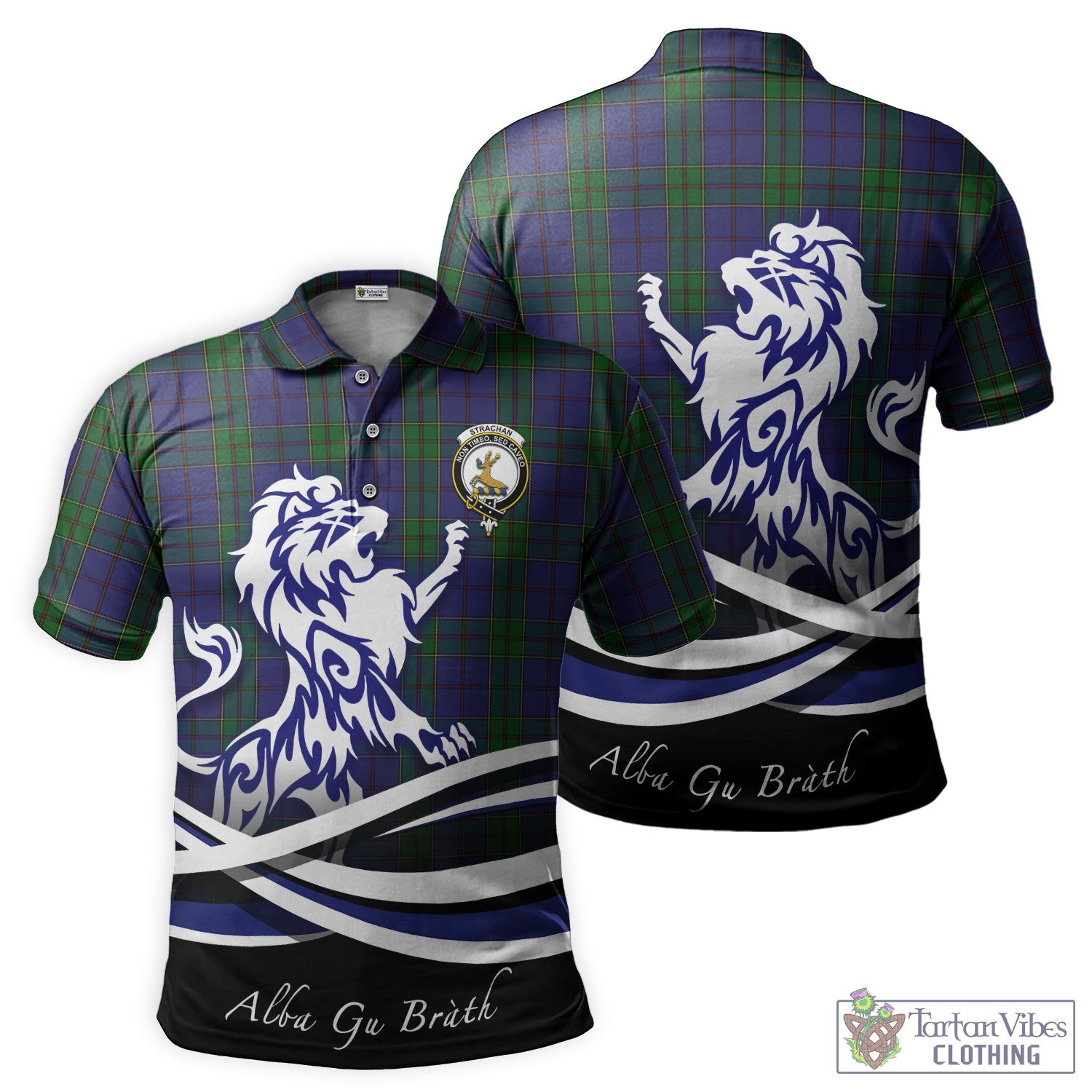 strachan-tartan-polo-shirt-with-alba-gu-brath-regal-lion-emblem