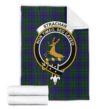 Strachan Tartan Blanket with Family Crest