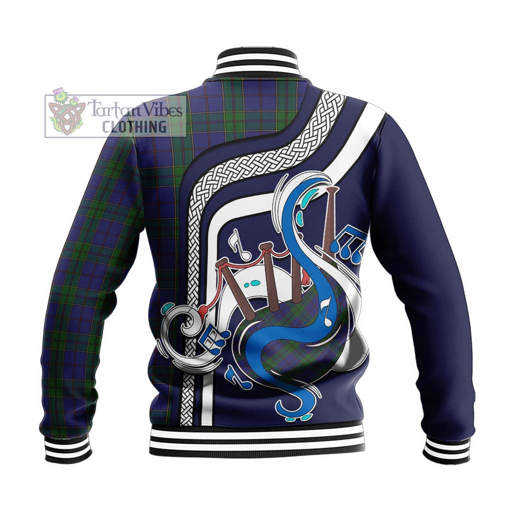 Tartan Vibes Clothing Strachan Tartan Baseball Jacket with Epic Bagpipe Style