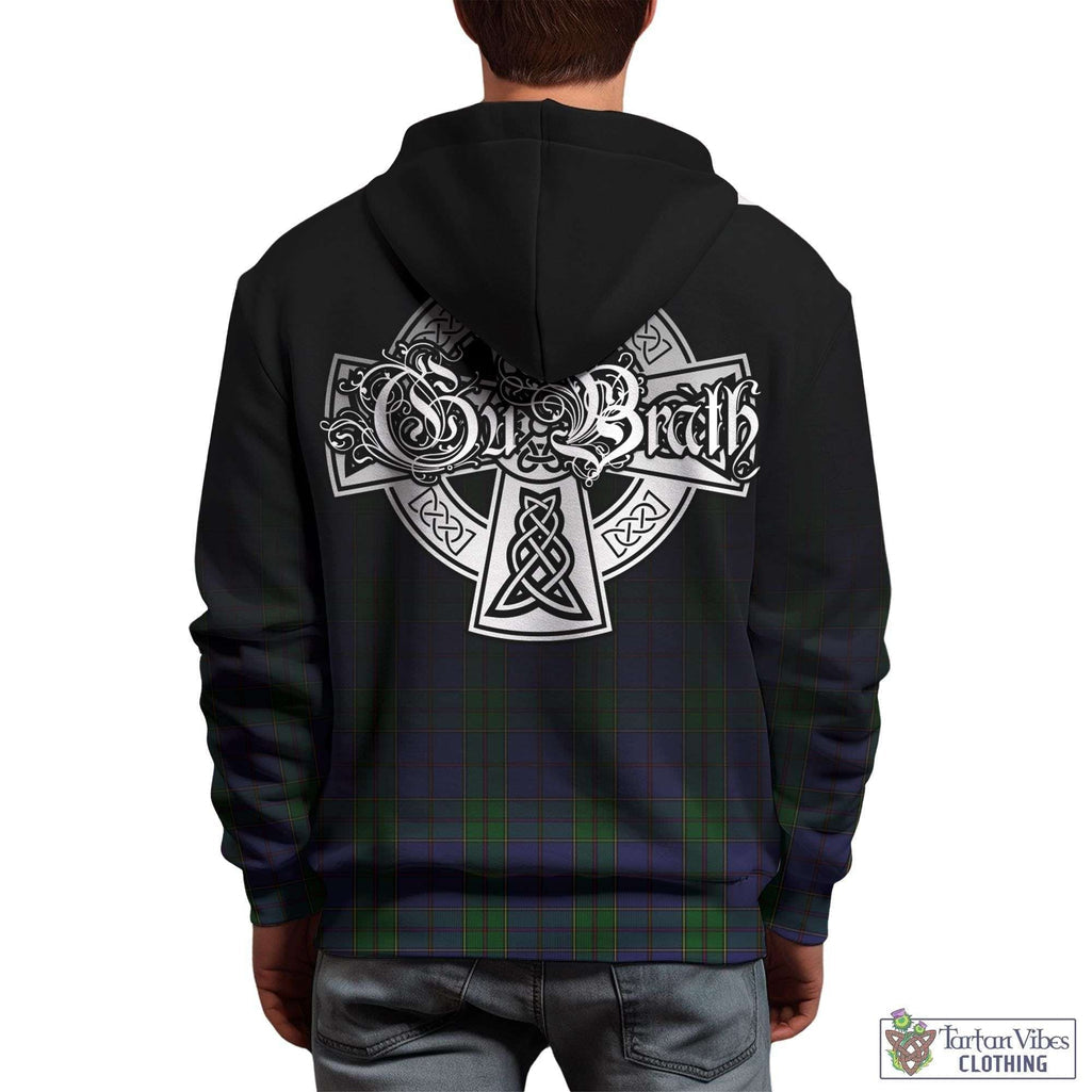 Tartan Vibes Clothing Strachan Tartan Hoodie Featuring Alba Gu Brath Family Crest Celtic Inspired