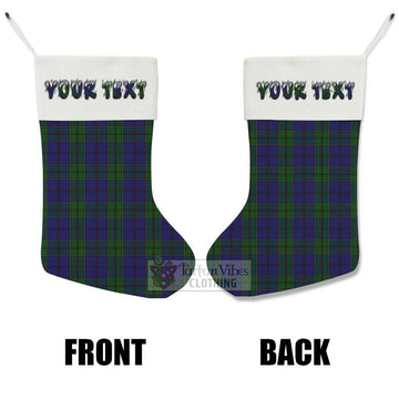 Strachan Tartan Christmas Stocking with Personalized Text