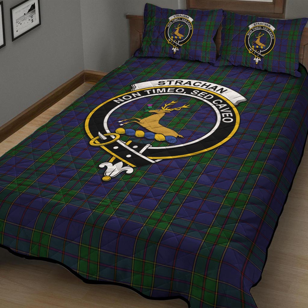 Strachan Tartan Quilt Bed Set with Family Crest - Tartan Vibes Clothing