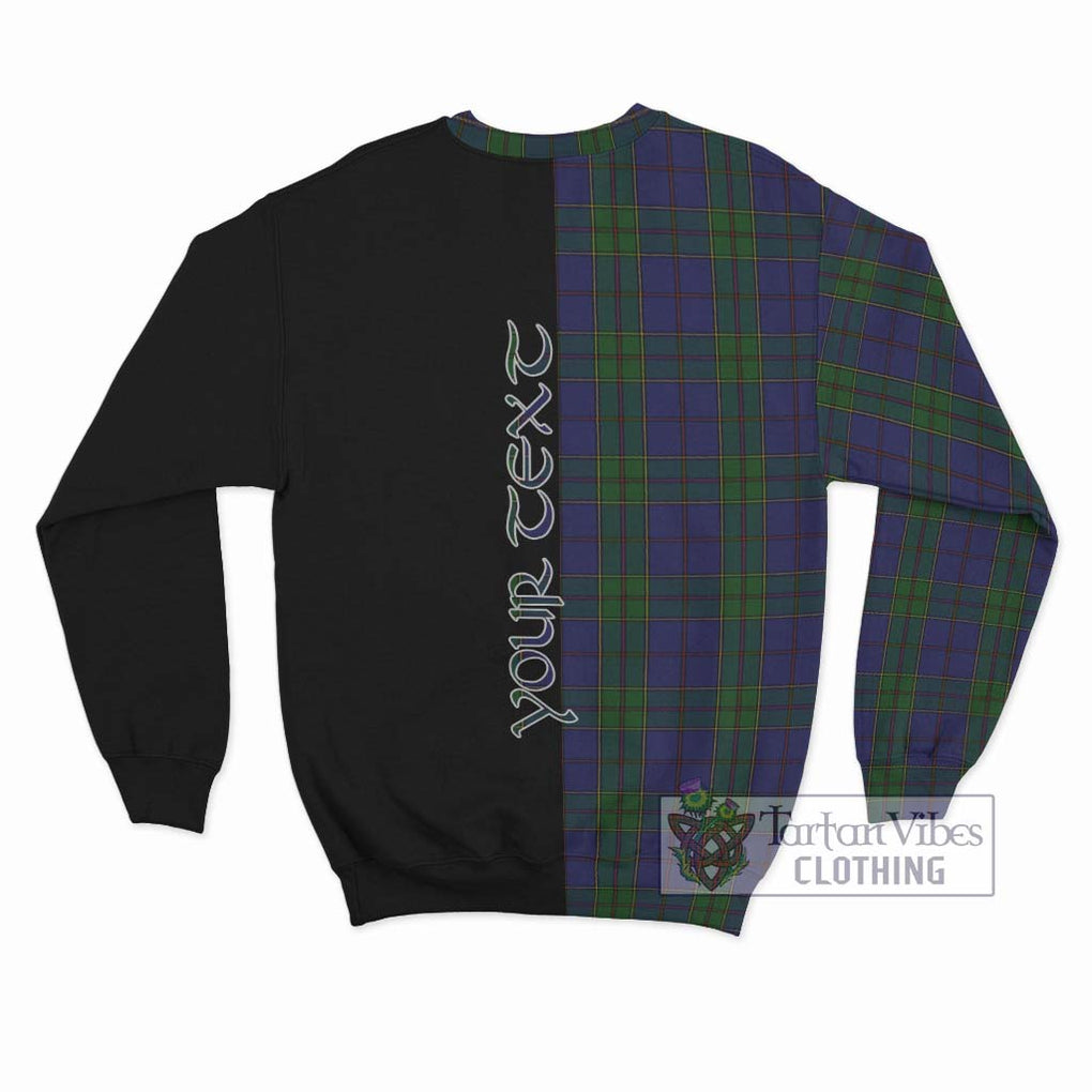 Strachan Tartan Sweatshirt with Family Crest and Half Of Me Style - Tartanvibesclothing Shop