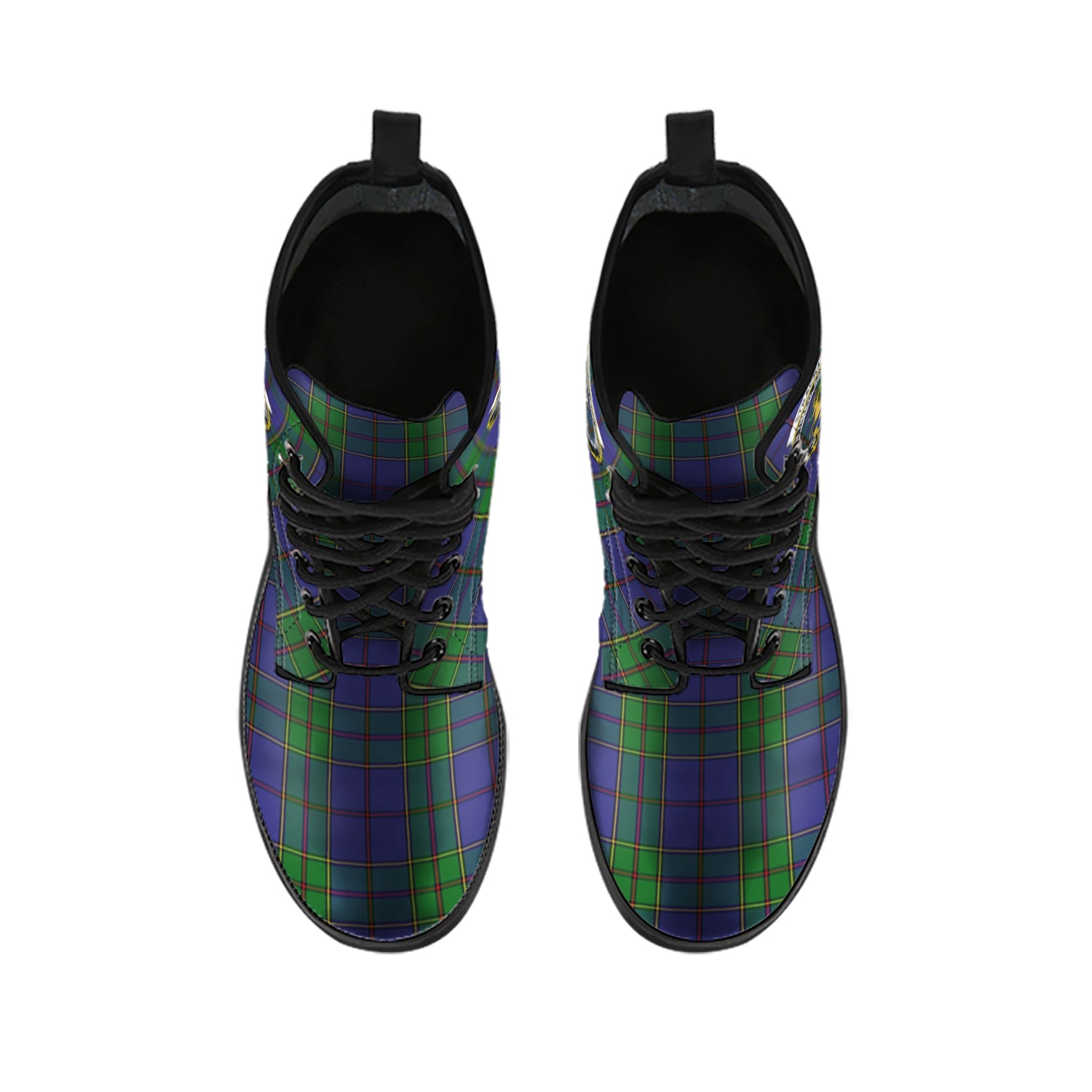 strachan-tartan-leather-boots-with-family-crest