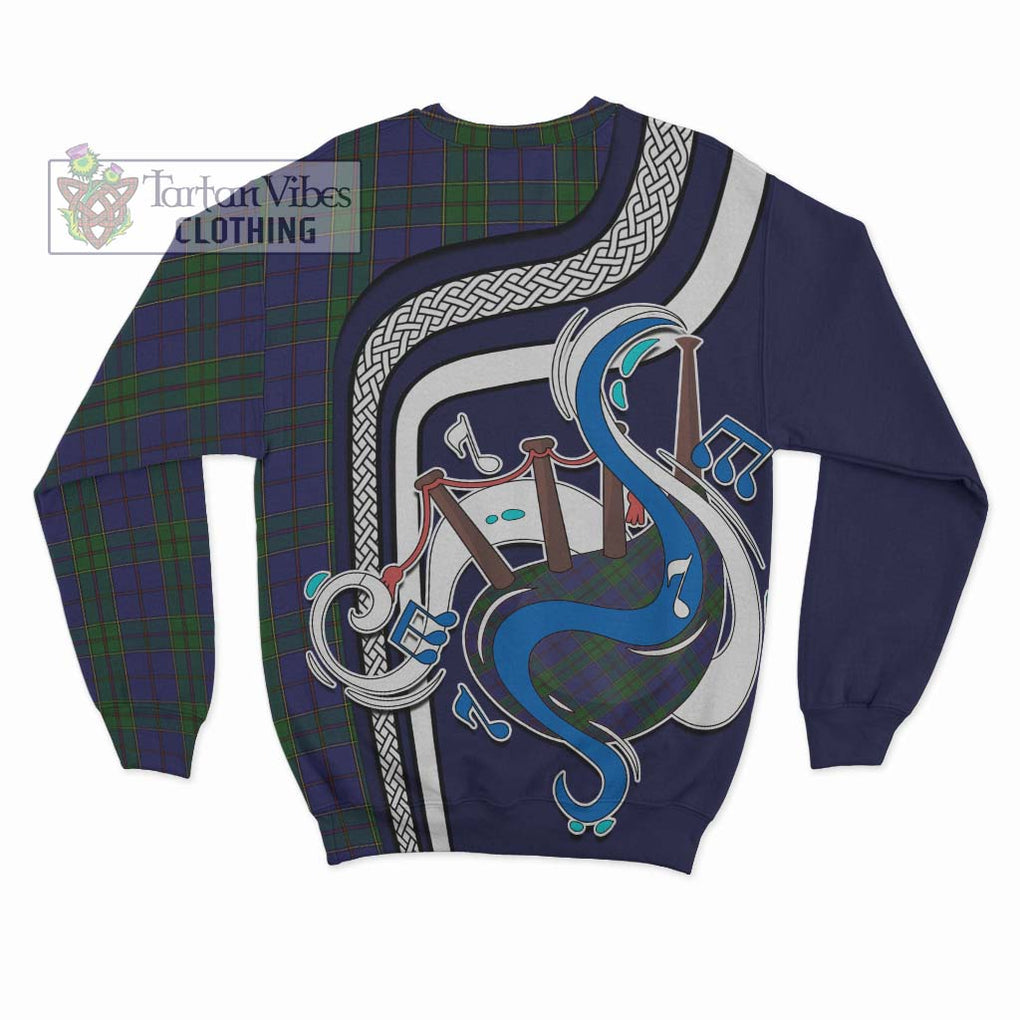 Tartan Vibes Clothing Strachan Tartan Sweatshirt with Epic Bagpipe Style