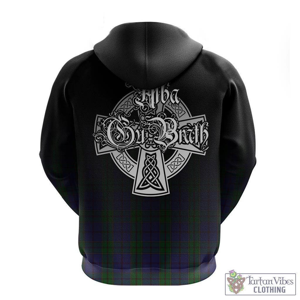 Tartan Vibes Clothing Strachan Tartan Hoodie Featuring Alba Gu Brath Family Crest Celtic Inspired