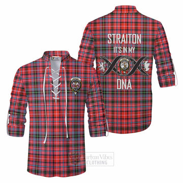 Straiton Tartan Ghillie Kilt Shirt with Family Crest DNA In Me Style