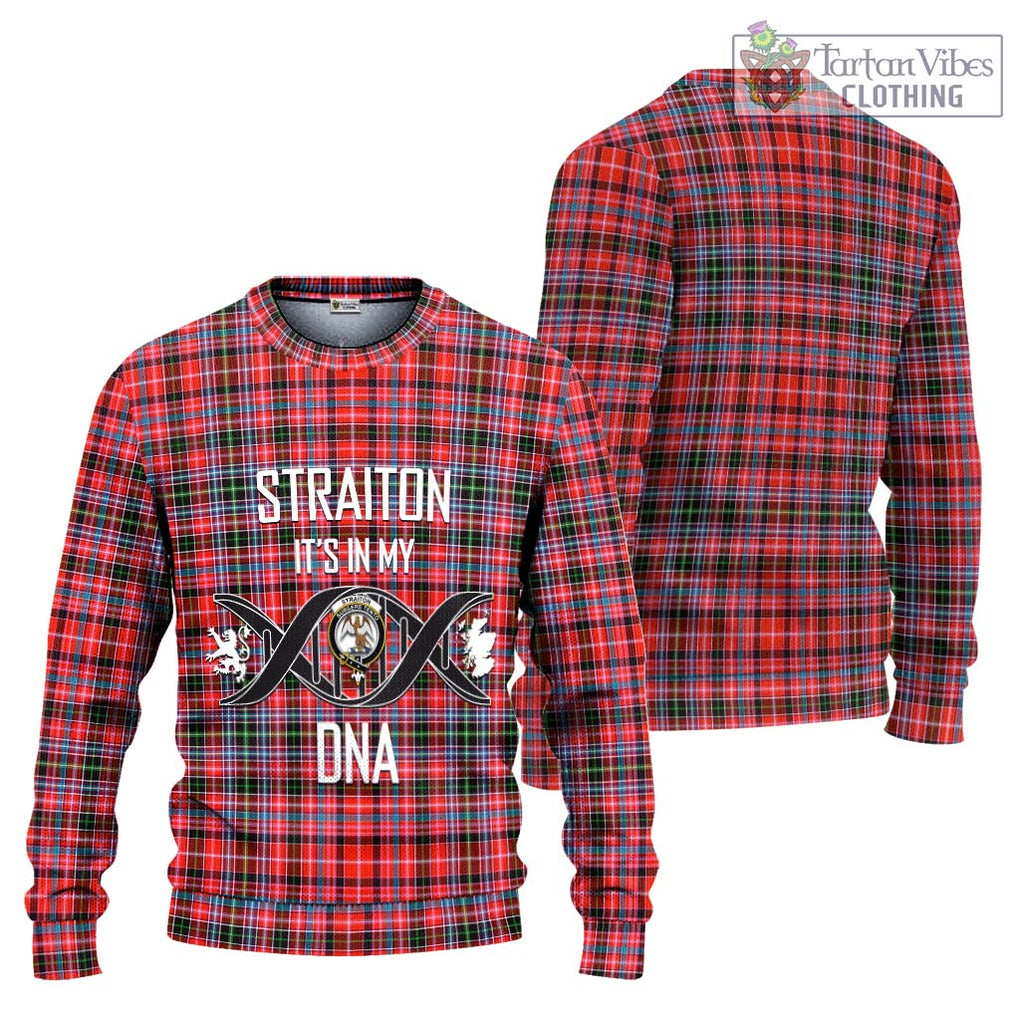 Straiton Tartan Knitted Sweater with Family Crest DNA In Me Style Unisex - Tartanvibesclothing Shop