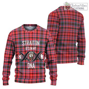 Straiton Tartan Ugly Sweater with Family Crest DNA In Me Style