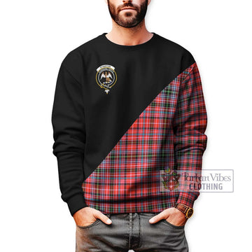 Straiton Tartan Sweatshirt with Family Crest and Military Logo Style