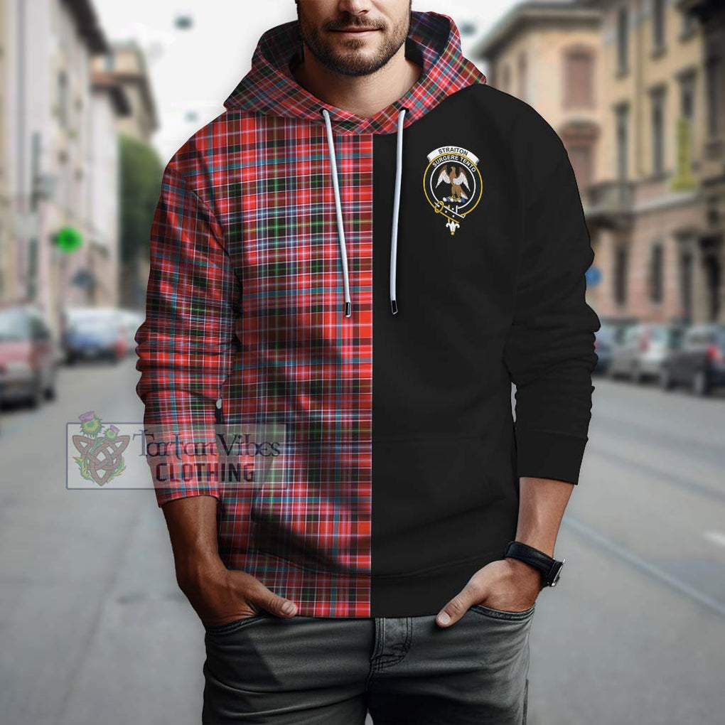 Straiton Tartan Hoodie with Family Crest and Half Of Me Style Zip Hoodie - Tartanvibesclothing Shop