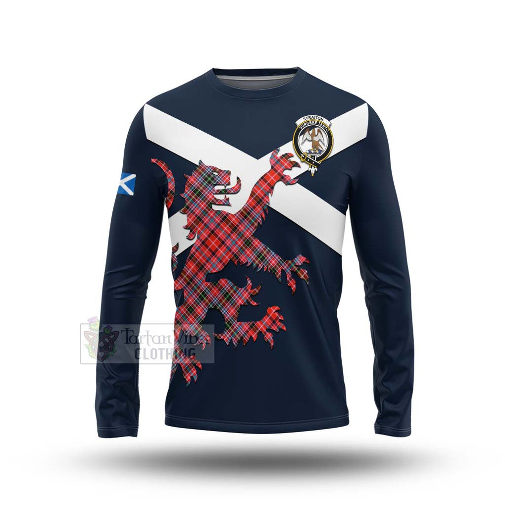 Tartan Vibes Clothing Straiton Tartan Lion Rampant Long Sleeve T-Shirt – Proudly Display Your Heritage with Alba Gu Brath and Clan Name