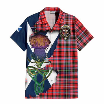 Straiton Tartan Family Crest Hawaiian Shirt Scottish Thistle Celtic Inspired Kid - Tartan Vibes Clothing