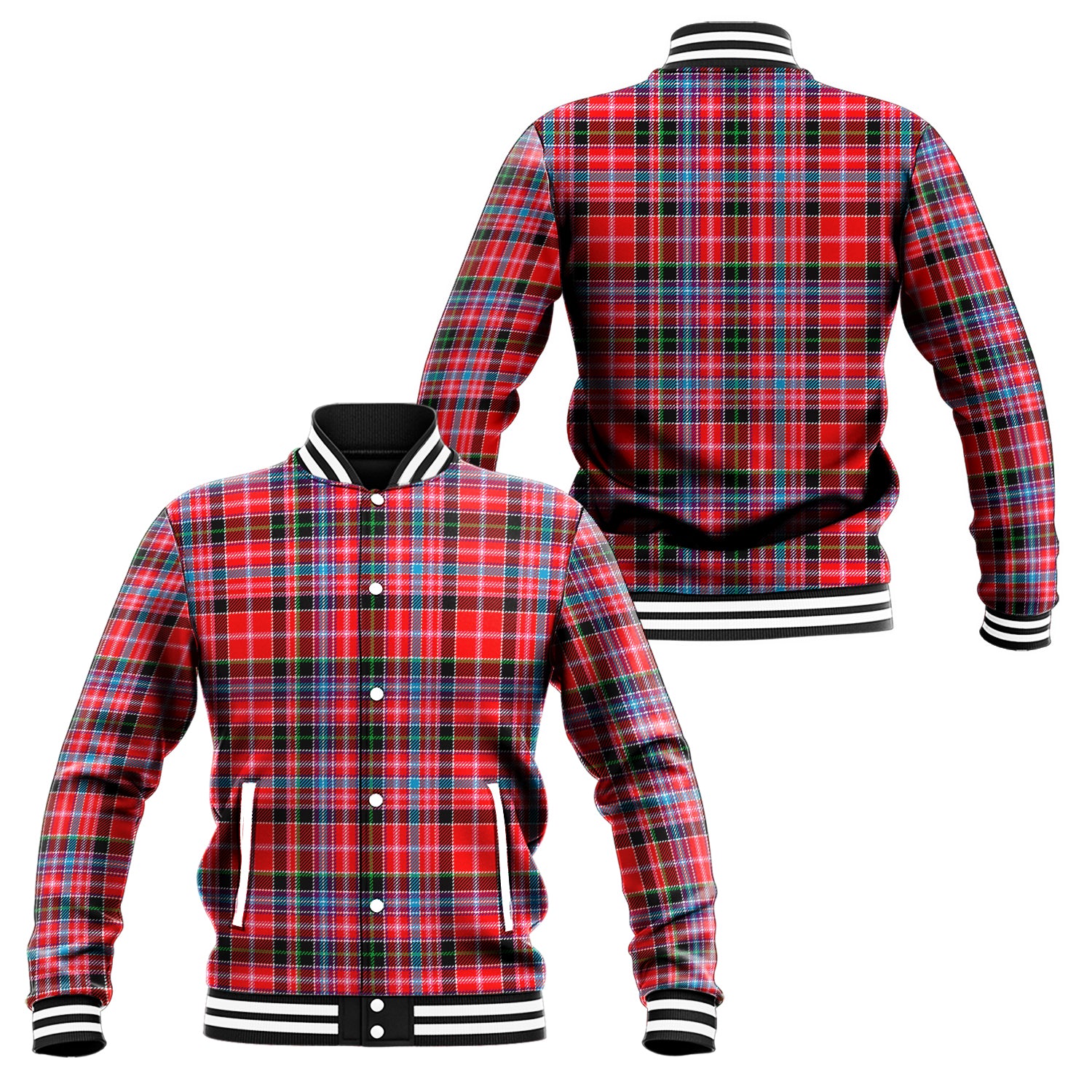 Straiton Tartan Baseball Jacket Unisex - Tartan Vibes Clothing