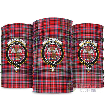 Straiton Tartan Neck Gaiters, Tartan Bandanas, Tartan Head Band with Family Crest