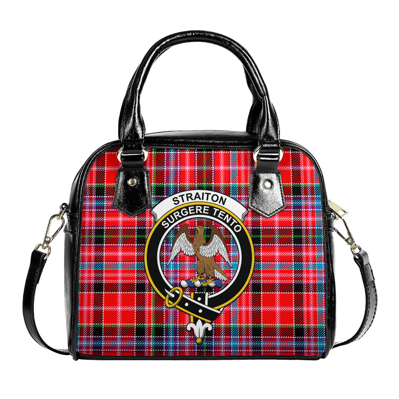 Straiton Tartan Shoulder Handbags with Family Crest One Size 6*25*22 cm - Tartanvibesclothing