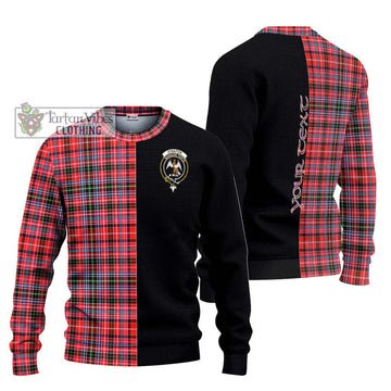 Straiton Tartan Ugly Sweater with Family Crest and Half Of Me Style