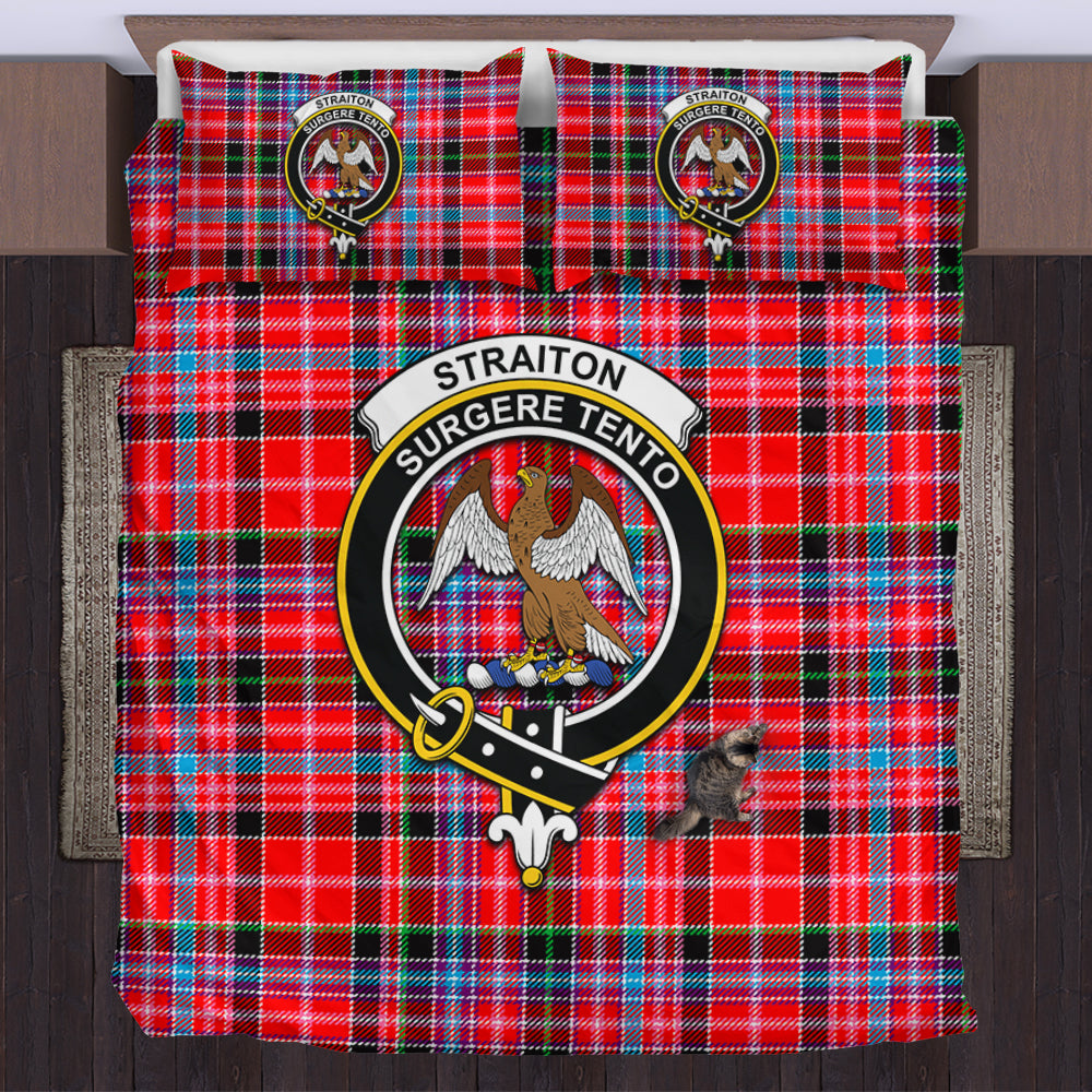 Straiton Tartan Bedding Set with Family Crest US Bedding Set - Tartan Vibes Clothing