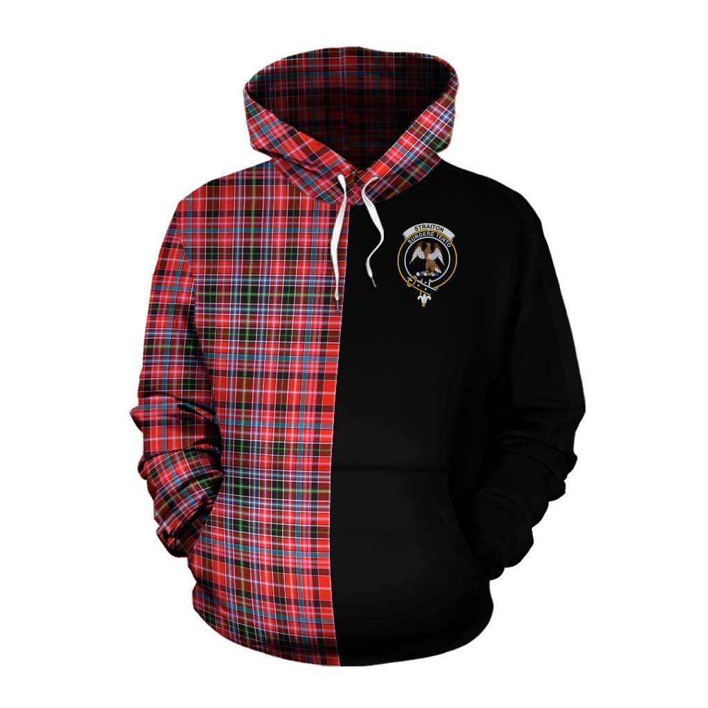 Tartan Vibes Clothing Straiton Tartan Cotton Hoodie with Family Crest and Half Of Me Style