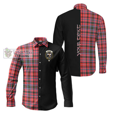 Straiton Tartan Long Sleeve Button Shirt with Family Crest and Half Of Me Style