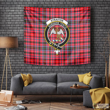 Straiton Tartan Tapestry Wall Hanging and Home Decor for Room with Family Crest