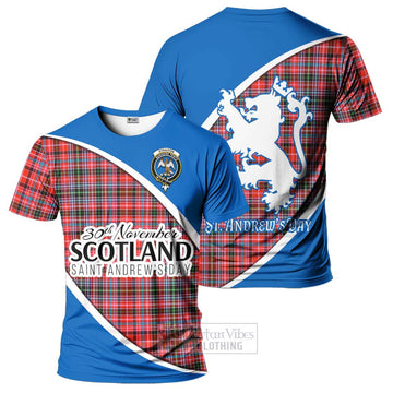 Straiton Family Crest Tartan T-Shirt Celebrate Saint Andrew's Day in Style