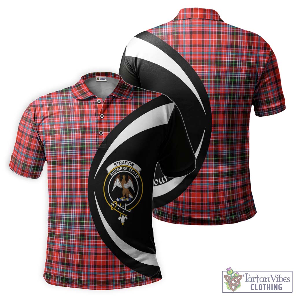 Straiton Tartan Men's Polo Shirt with Family Crest Circle Style Kid - Tartan Vibes Clothing