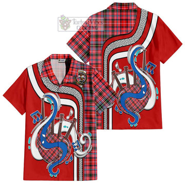 Straiton Tartan Short Sleeve Button Shirt with Epic Bagpipe Style