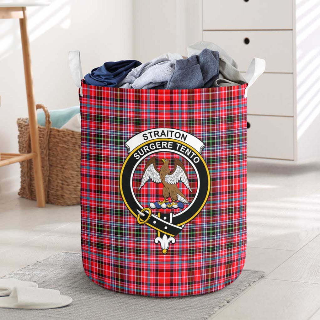 Straiton Tartan Laundry Basket with Family Crest One Size - Tartanvibesclothing Shop