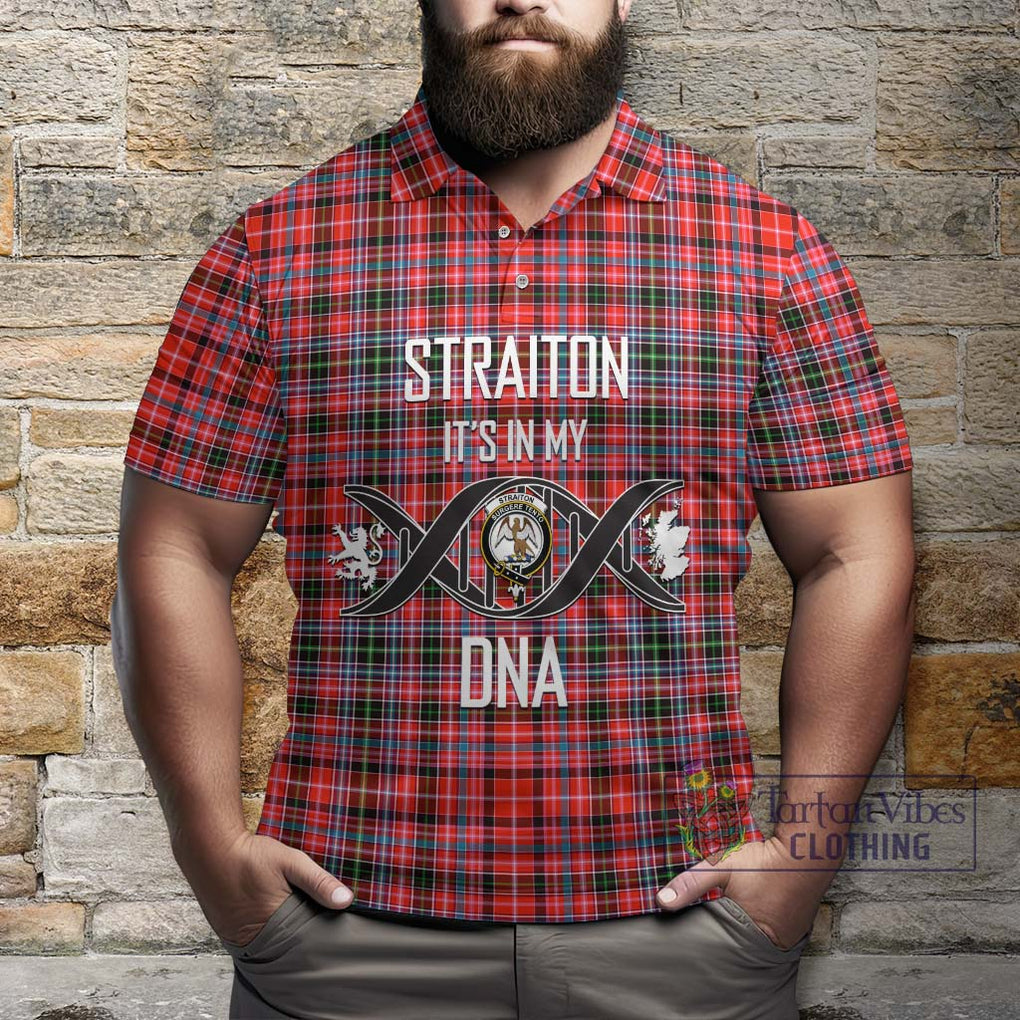 Straiton Tartan Polo Shirt with Family Crest DNA In Me Style Kid - Tartanvibesclothing Shop