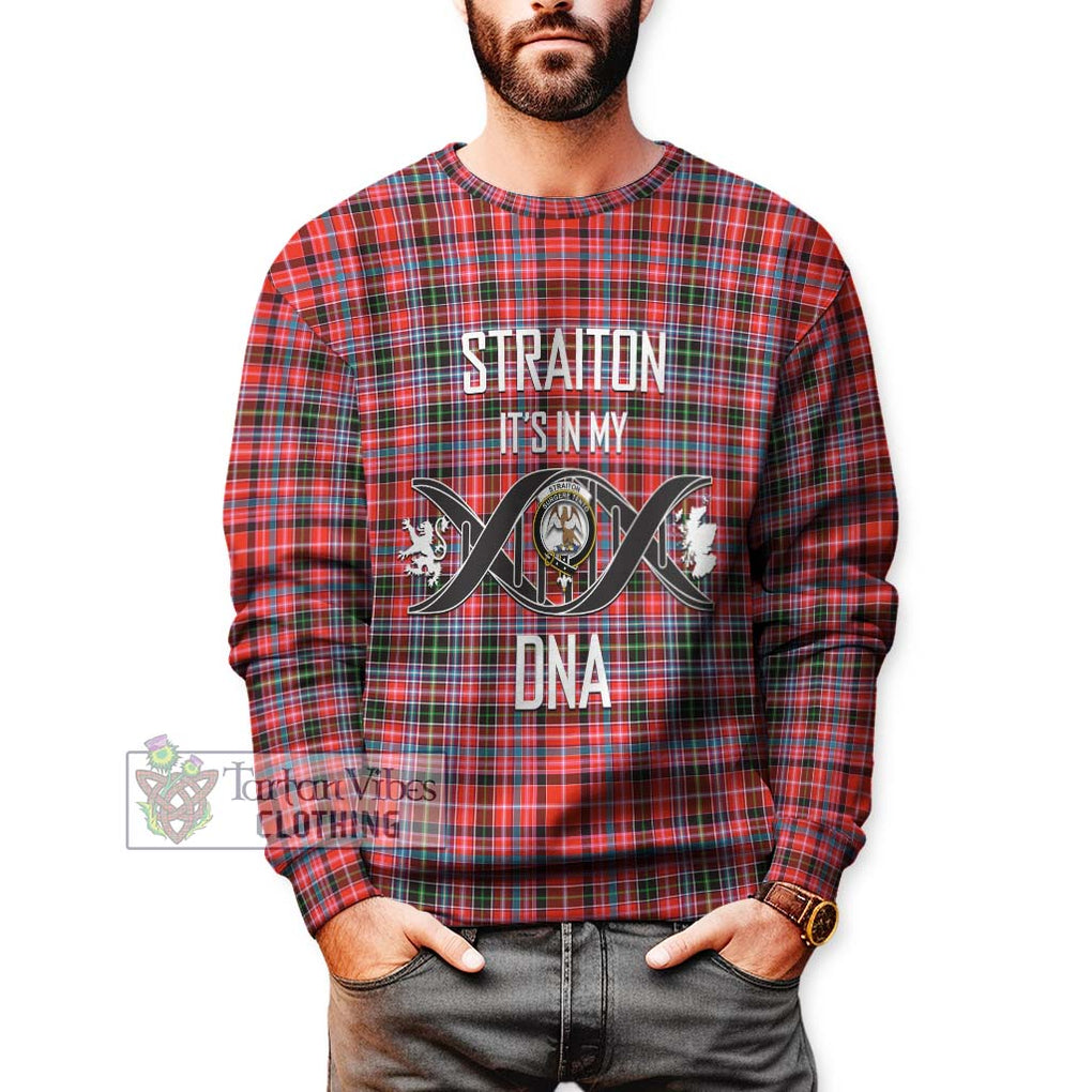 Straiton Tartan Sweatshirt with Family Crest DNA In Me Style Unisex - Tartanvibesclothing Shop