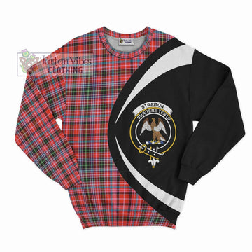 Straiton Tartan Sweatshirt with Family Crest Circle Style